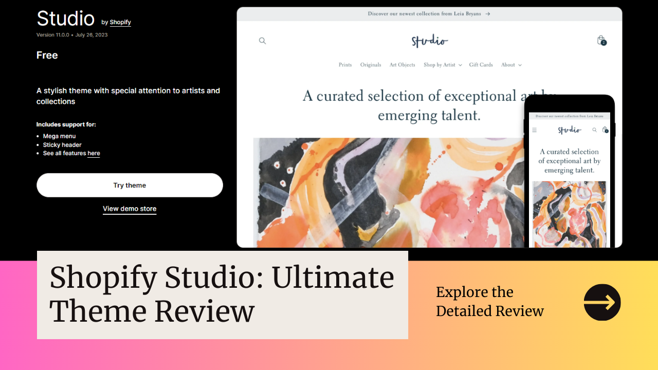 Back to Basics: An In-Depth Review of Shopify's Studio Theme