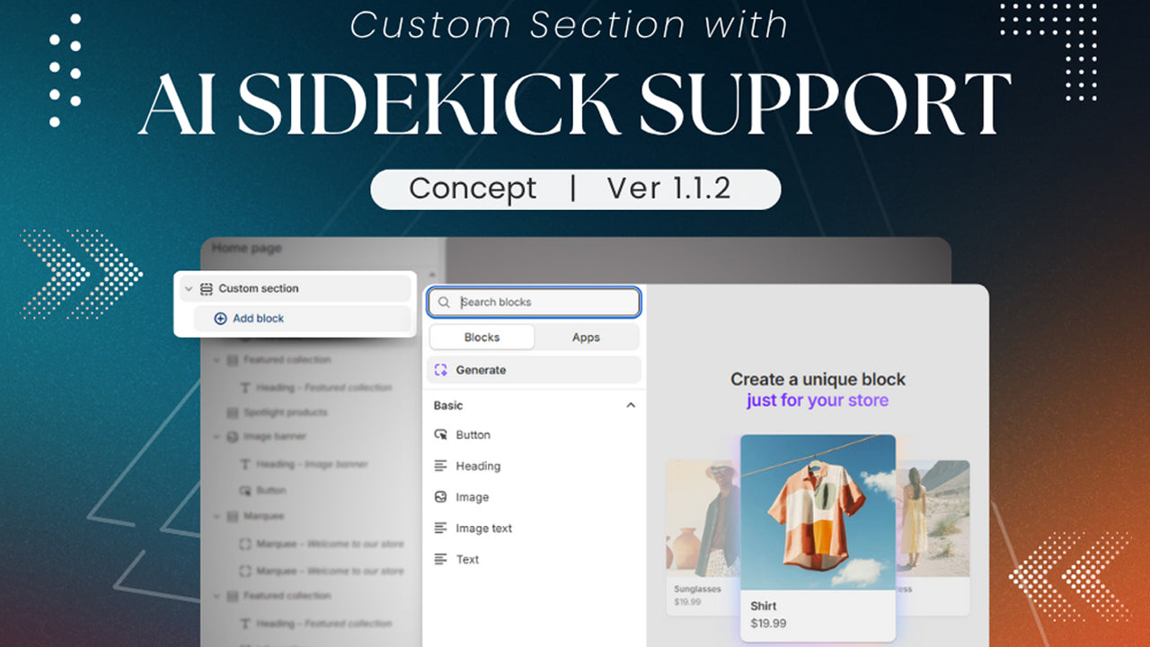 AI Sidekick – Boost Your Shopify Store Building with Concept Theme