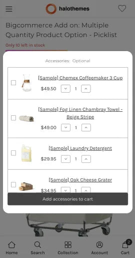 BigCommerce Add-on: Advanced Product Picklist