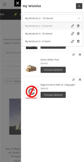 BigCommerce Add-on: Advanced Wishlist