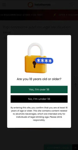 BigCommerce Add-on: Age Verification