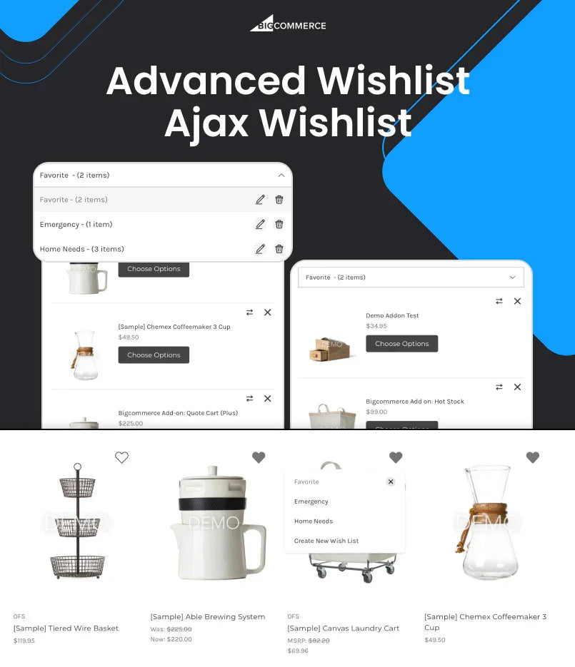 BigCommerce Add-on: Advanced Wishlist