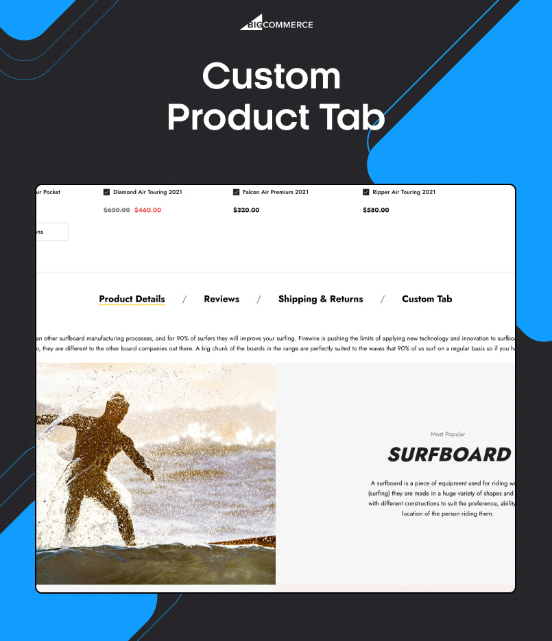 BigCommerce Add-on: Custom Product Tab