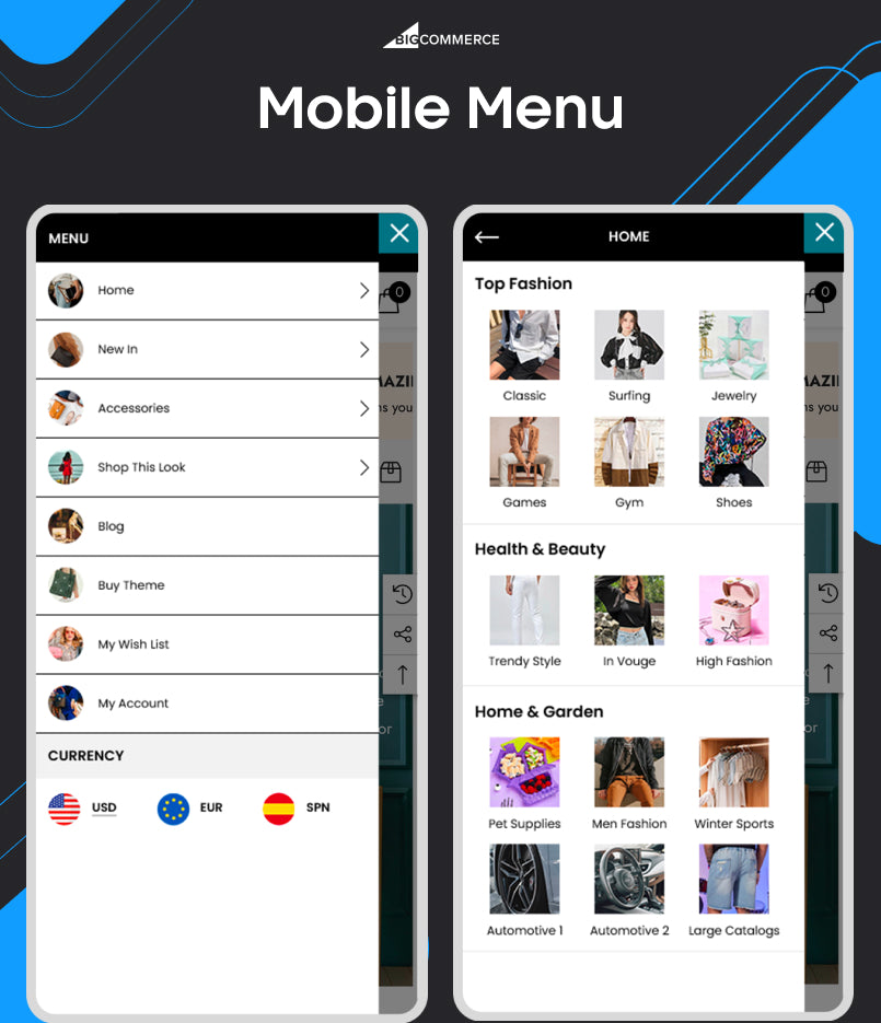 BigCommerce Add-on: Mobile Menu