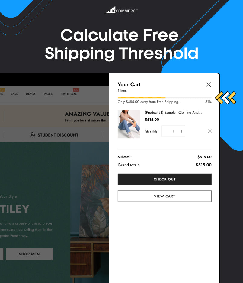 BigCommerce Add-on: Calculate Free Shipping Threshold