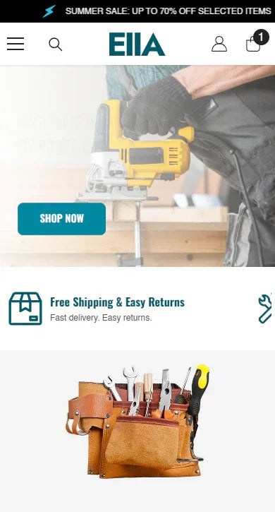 Ella Home 38 – Industrial Tool Shopify Theme