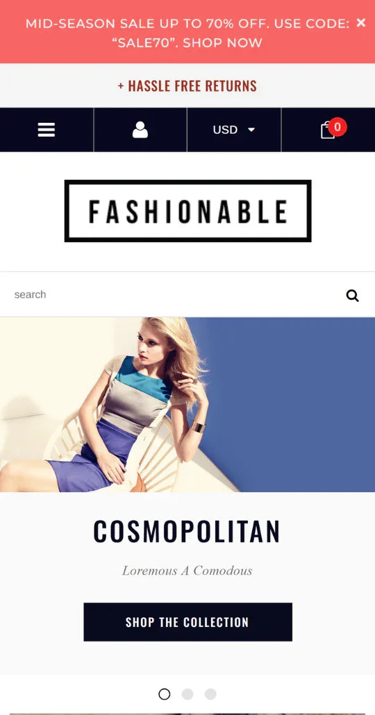 Fashionable - Clothing and Accessories Ecommerce Website Template | HaloThemes
