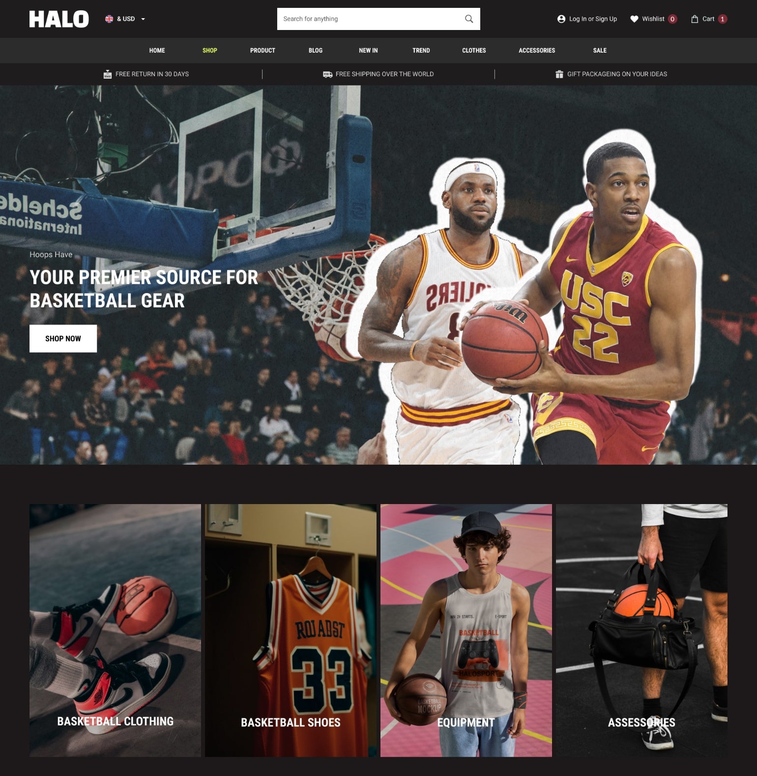 Halo Theme - NBA Gear Store Shopify Theme | HaloThemes