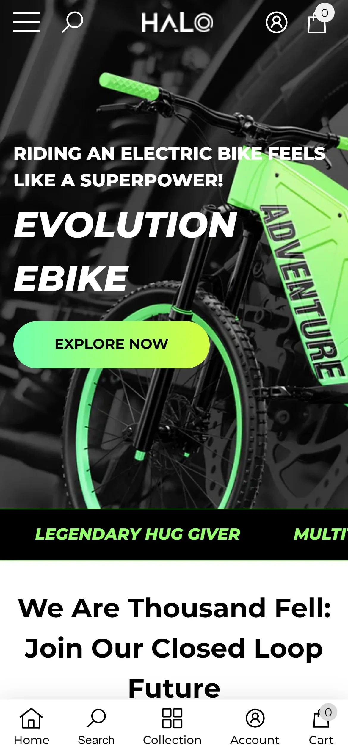 Halo Theme - Cycling Gear Ecommerce Website Template | HaloThemes - Mobile View