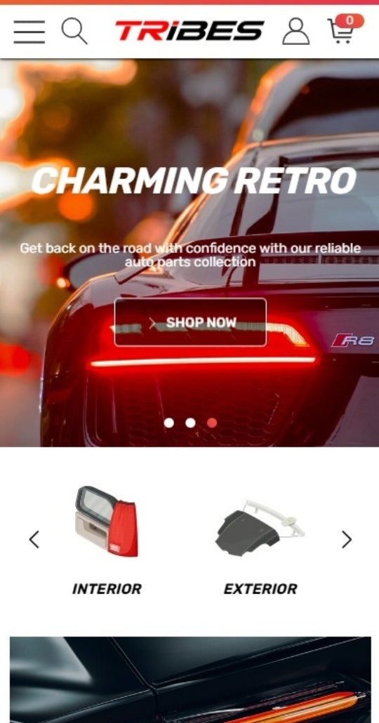 TRIBES - Automotive - Ecommerce Website Template | HaloThemes - Mobile View