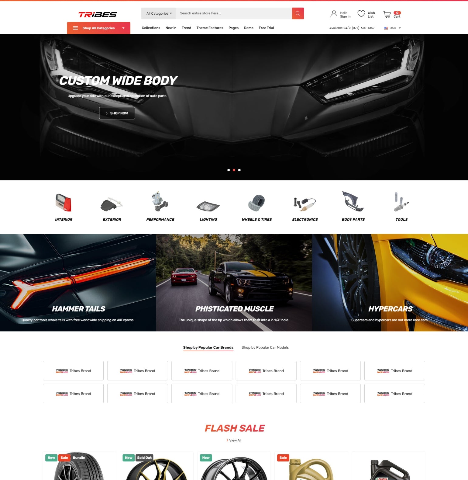 TRIBES - Automotive - Ecommerce Website Template | HaloThemes