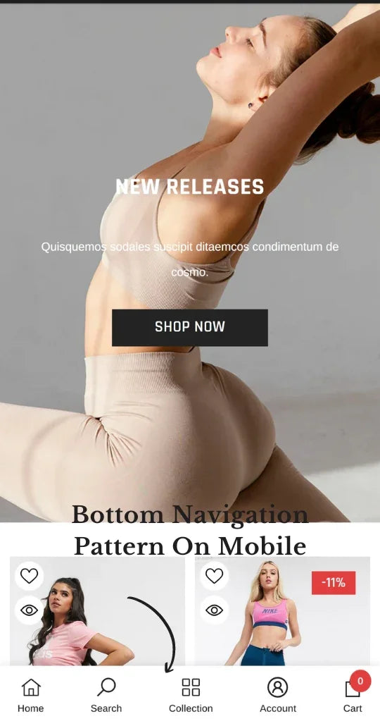 Bottom Navigation Pattern On Mobile