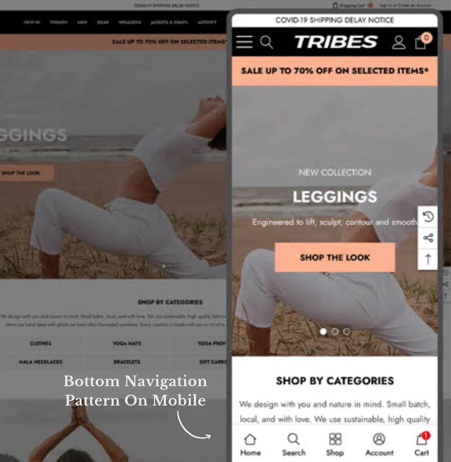 Bottom Navigation Pattern On Mobile