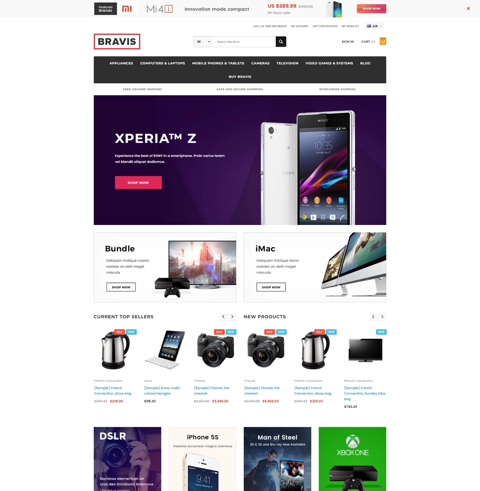 BRAVIS – Electronics and Hi-Tech Ecommerce Website Template