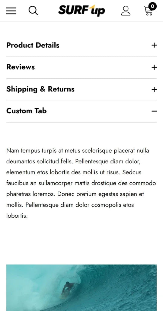Custom Product Tab