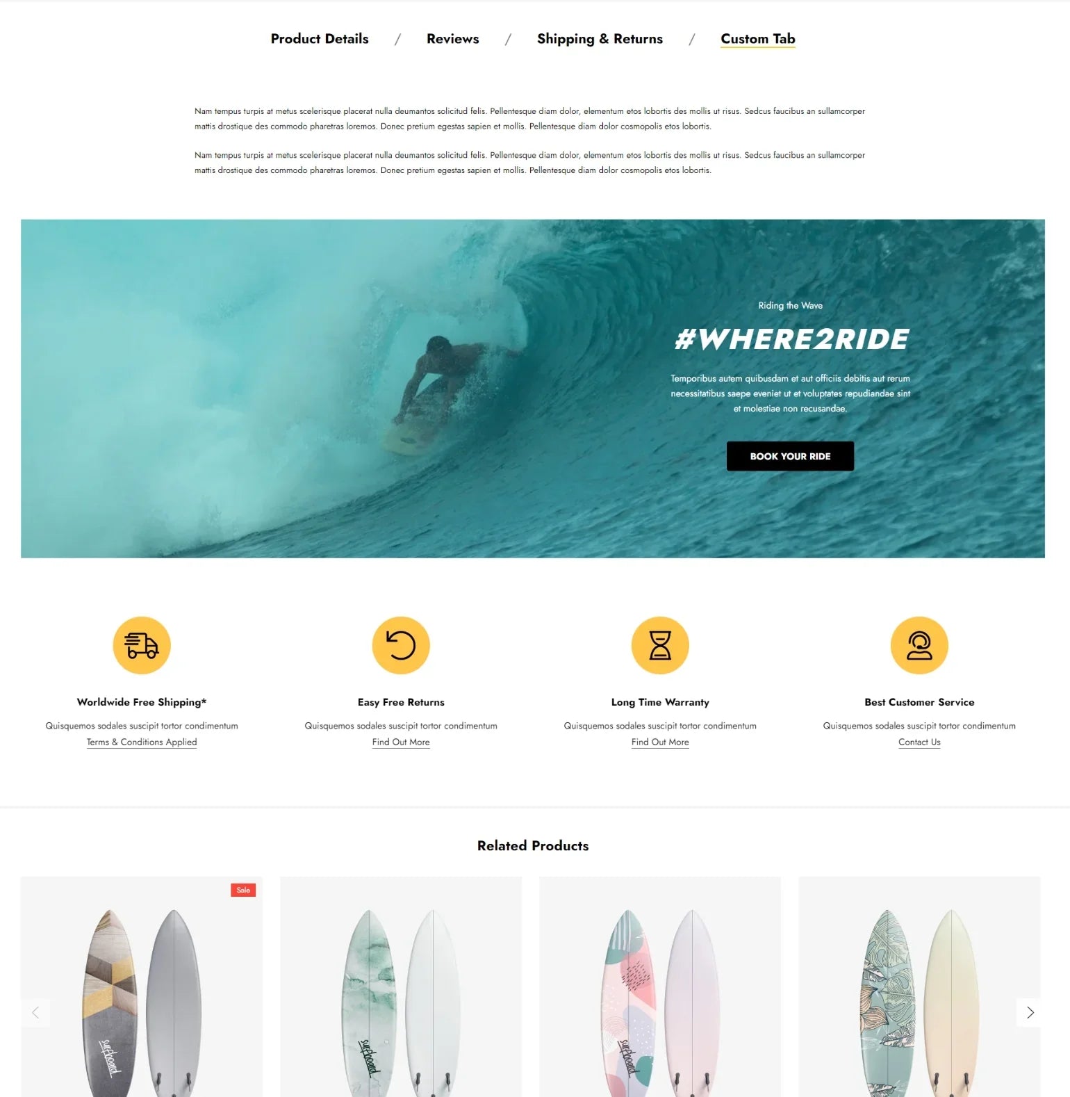 Custom Product Tab