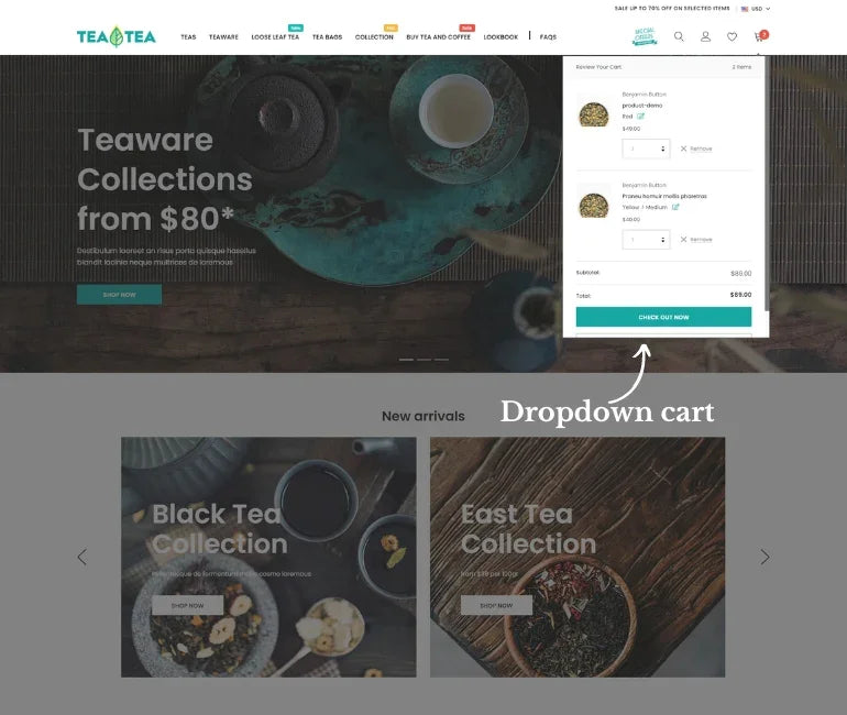 BigCommerce Add-on: Ajax Dropdown Cart