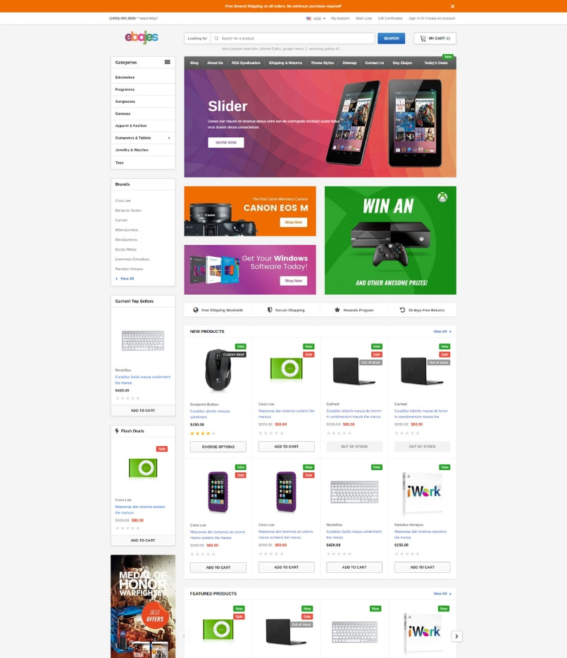 Ebajes – Free Ecommerce Website Template