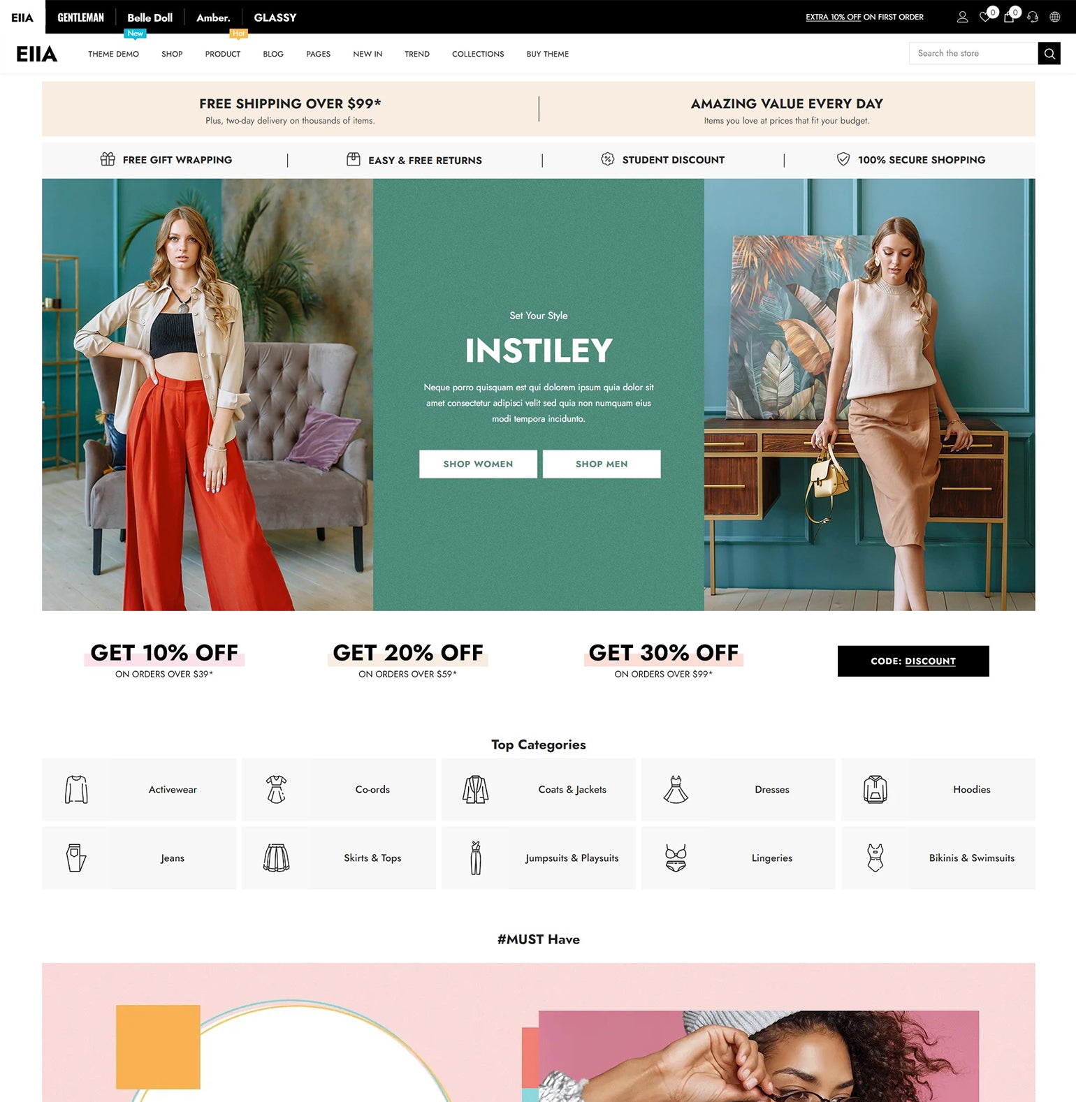 Ella Theme - Clothing & Accessories Ecommerce Website Template