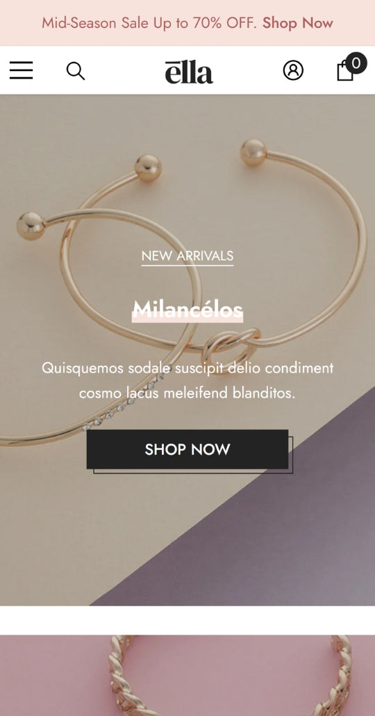 Ella Theme - Jewelry & Accessories Ecommerce Website Template - 2