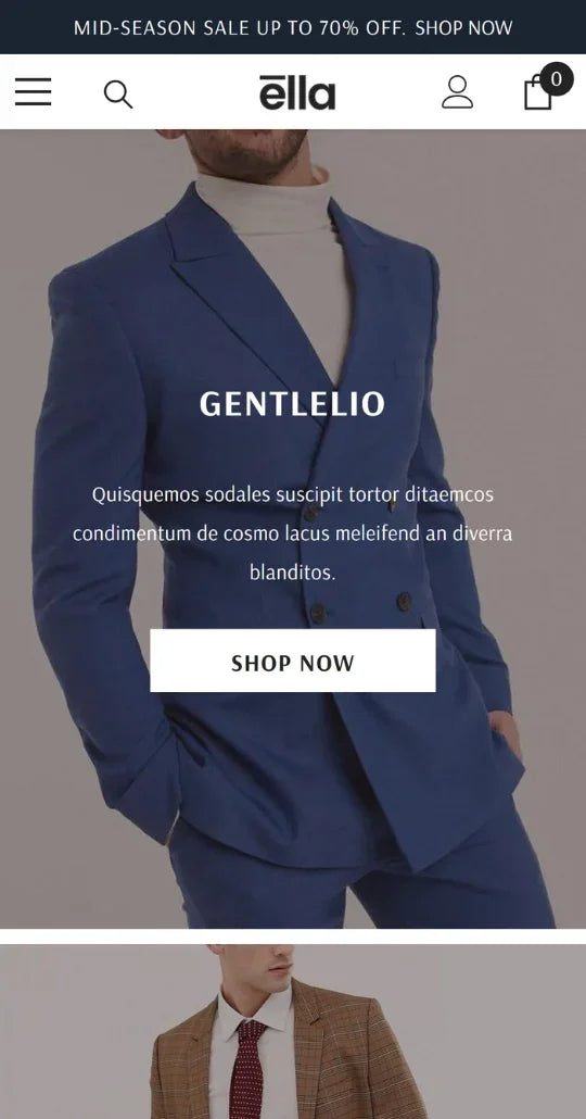 Ella Theme - Men Fashion Ecommerce Website Template - 2