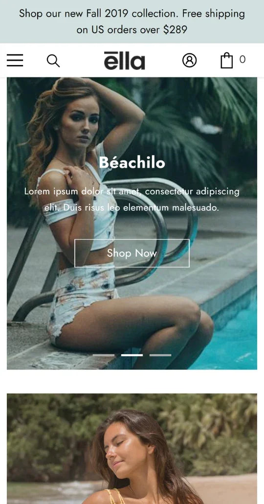 Ella Shopify Theme - Bikini and Beachwear Ecommerce Website Template - 02