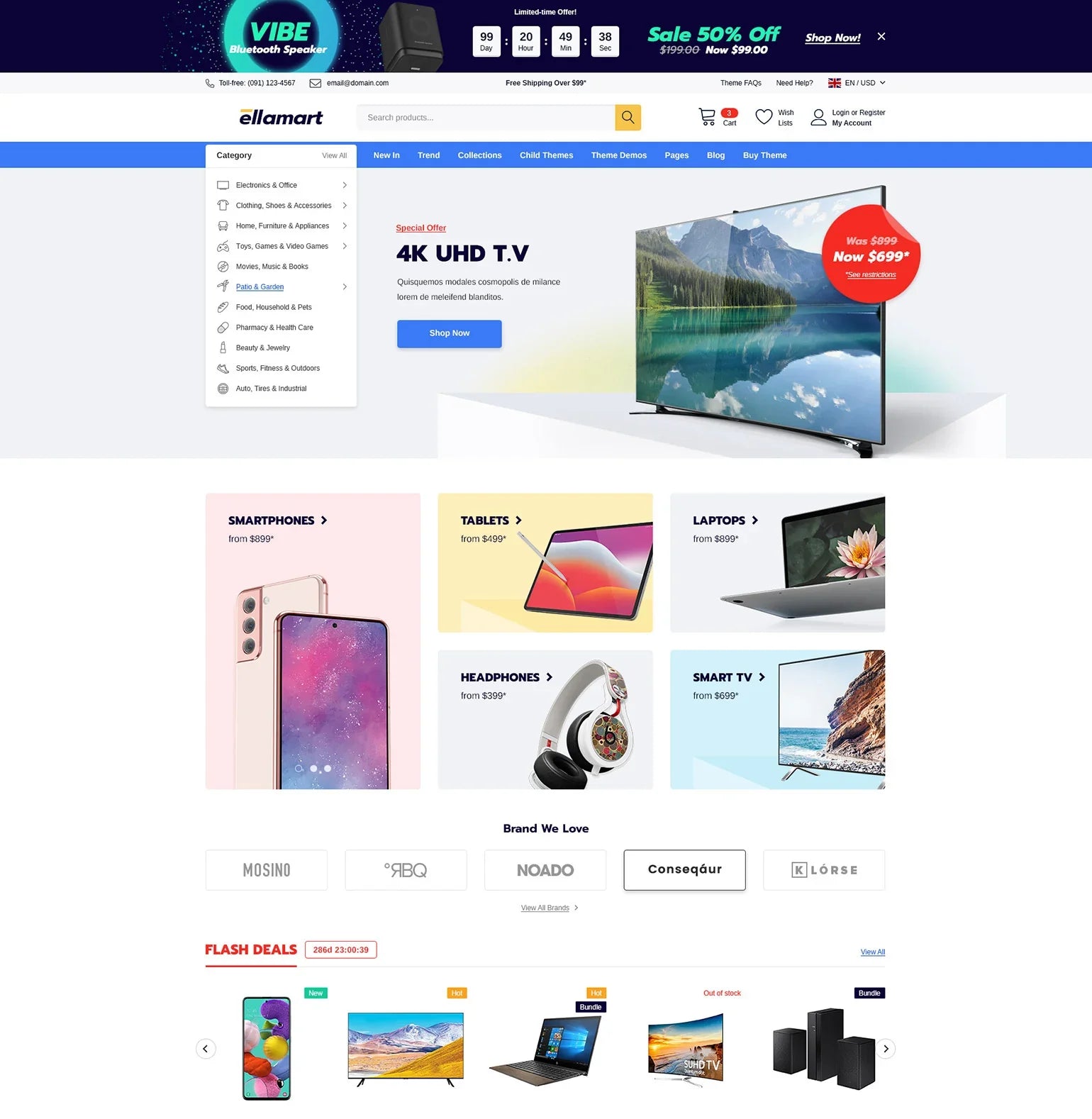 Ella Large Catalog Shopify Theme for Megastores HaloThemes