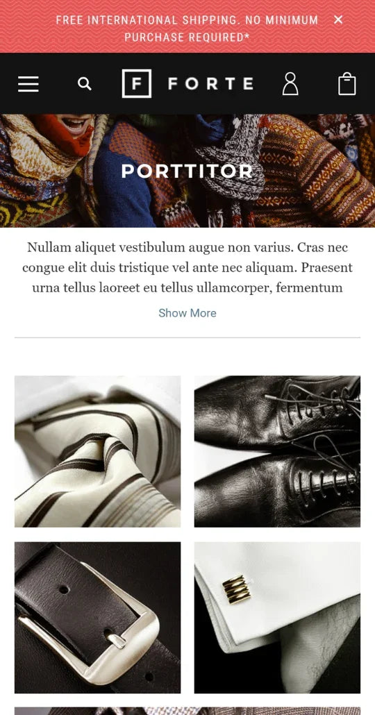 Forte – Men Fashion Ecommerce Website Template