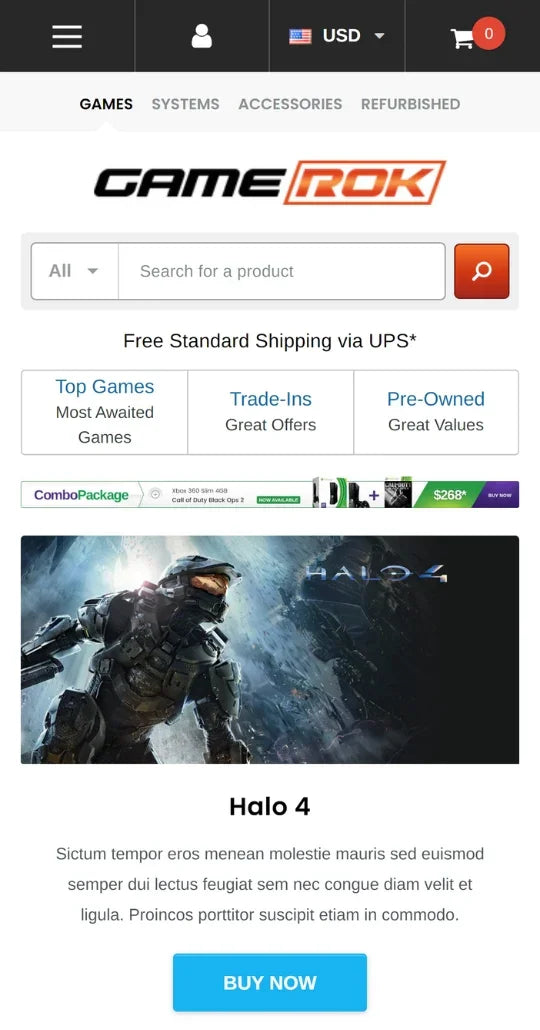 Gamerok Theme | Game & Toy Stores Ecommerce Template | HaloThemes - Mobile View