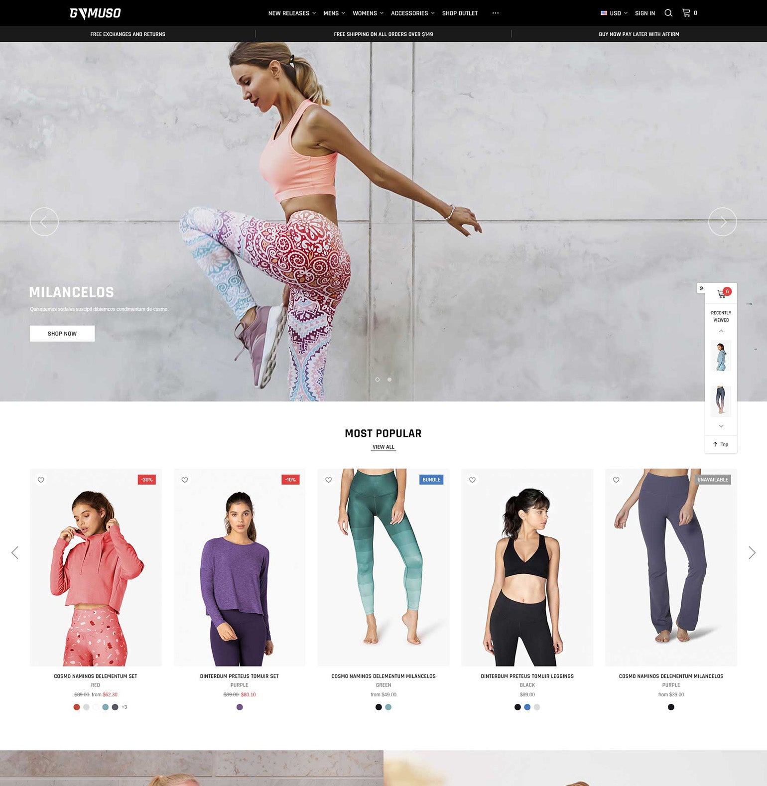 Gymuso - Sports and Recreation Ecommerce Website Template | HaloThemes