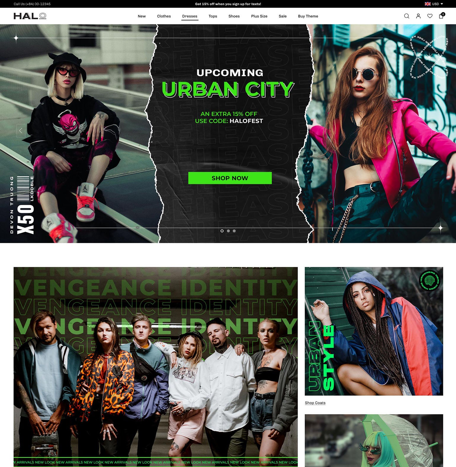 Halo Theme - Urban Fashion Ecommerce Website Template