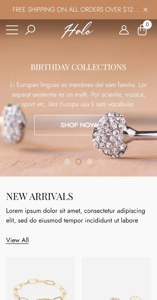 Halo Theme - Jewelry & Accessories Ecommerce Website Template - 2