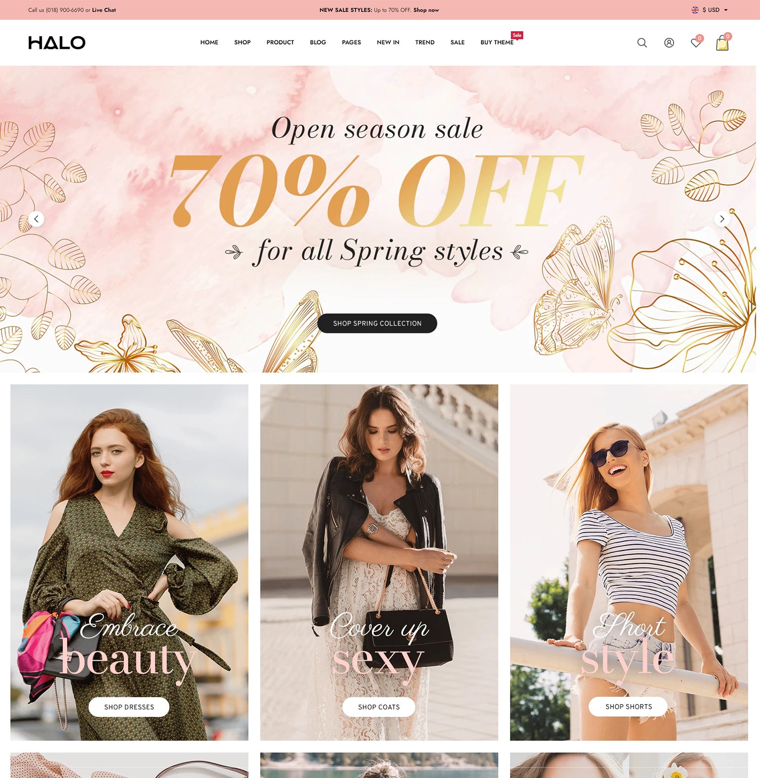 Halo Theme - Modern Fashion Ecommerce Website Template