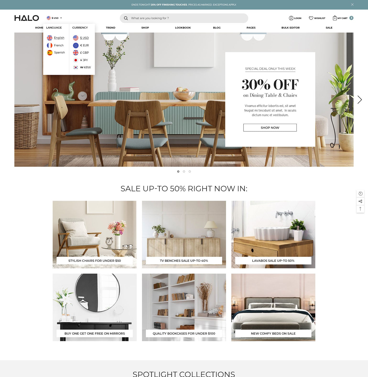 Halo Theme - Furniture Ecommerce Website Template