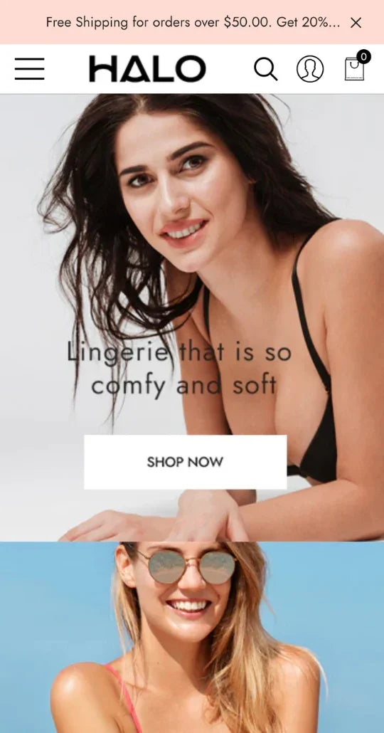 Halo Theme - Bikini and Swimwear Ecommerce Website Template - 2