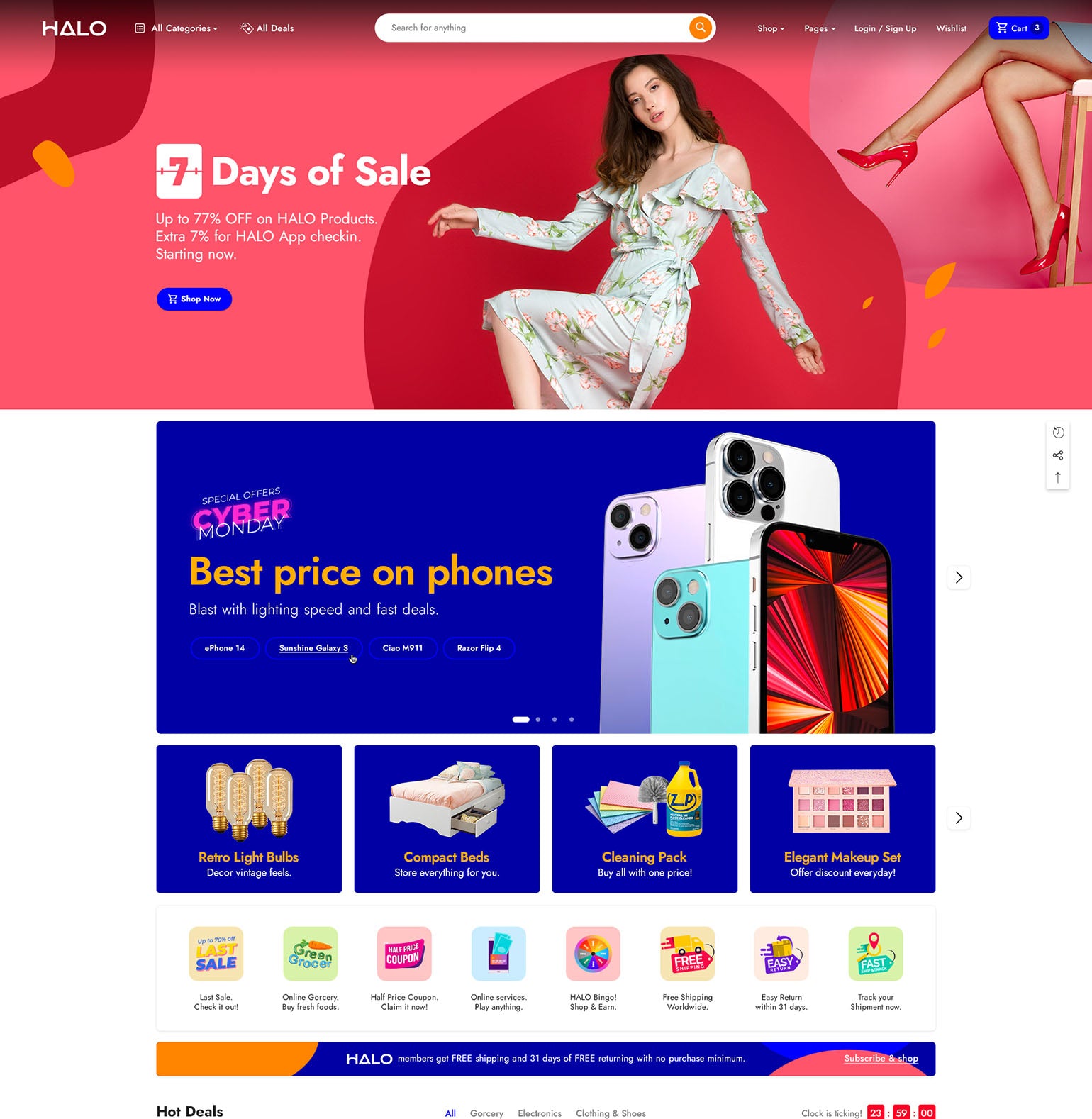 Halo Theme - Shopping & Grocery Ecommerce Website Template
