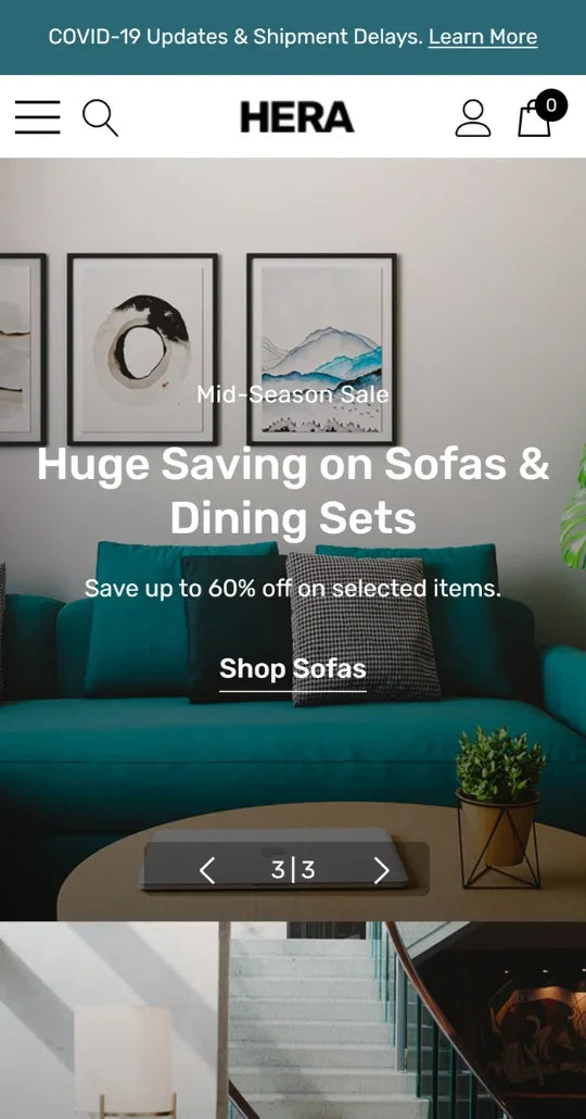 Hera Warm - Furniture Ecommerce Website Template