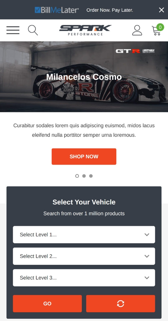 car parts website template