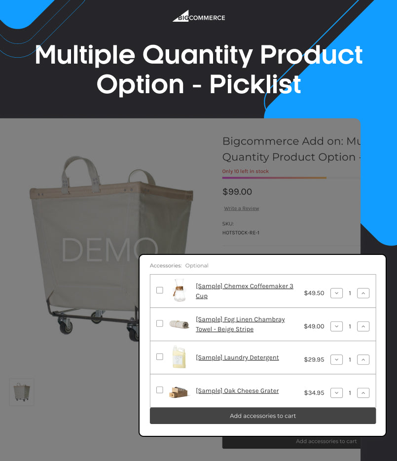 BigCommerce Add-on: Advanced Product Picklist