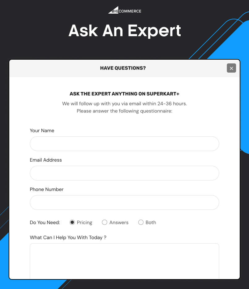 BigCommerce Add-on: Ask An Expert