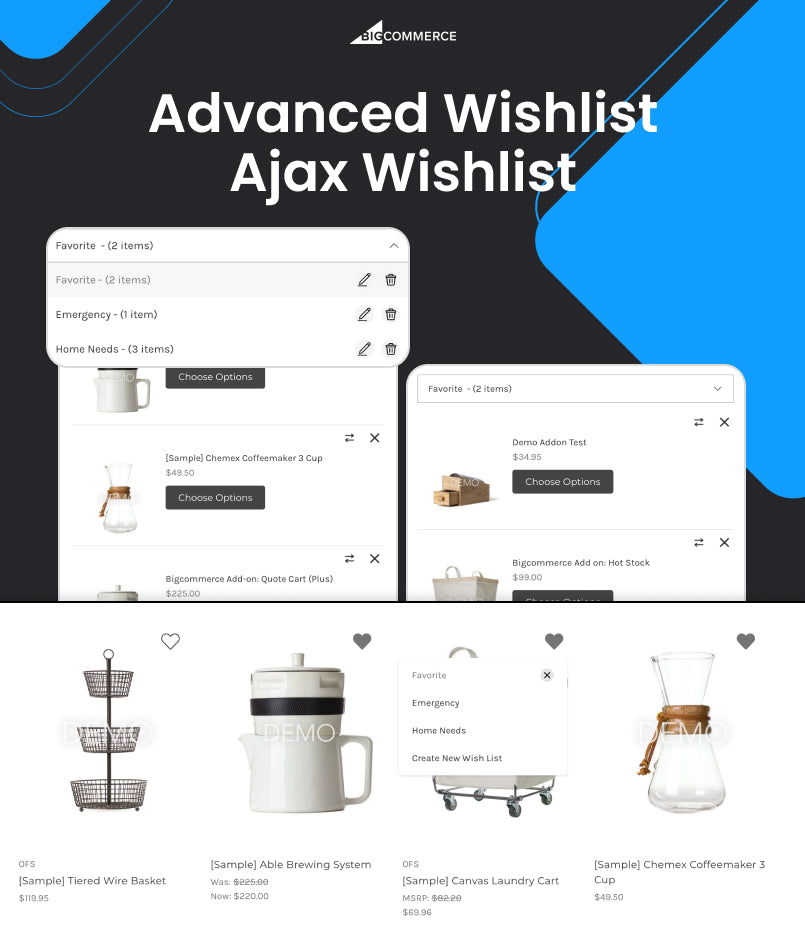 BigCommerce Add-on: Advanced Wishlist