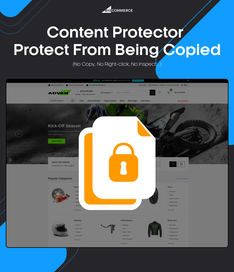 BigCommerce Add-on: Copyright Protection