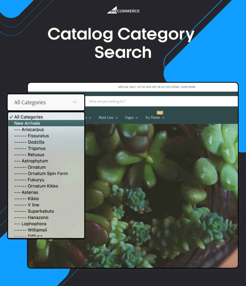 BigCommerce Add-on: Catalog Category Search