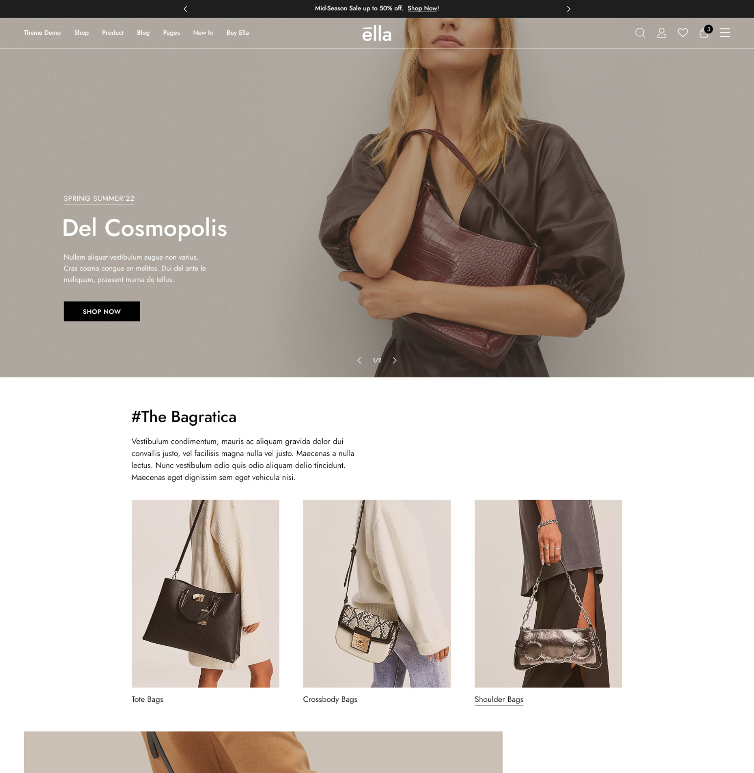 Ella Theme - Bag and Accessories Ecommerce Website Template | Shopify
