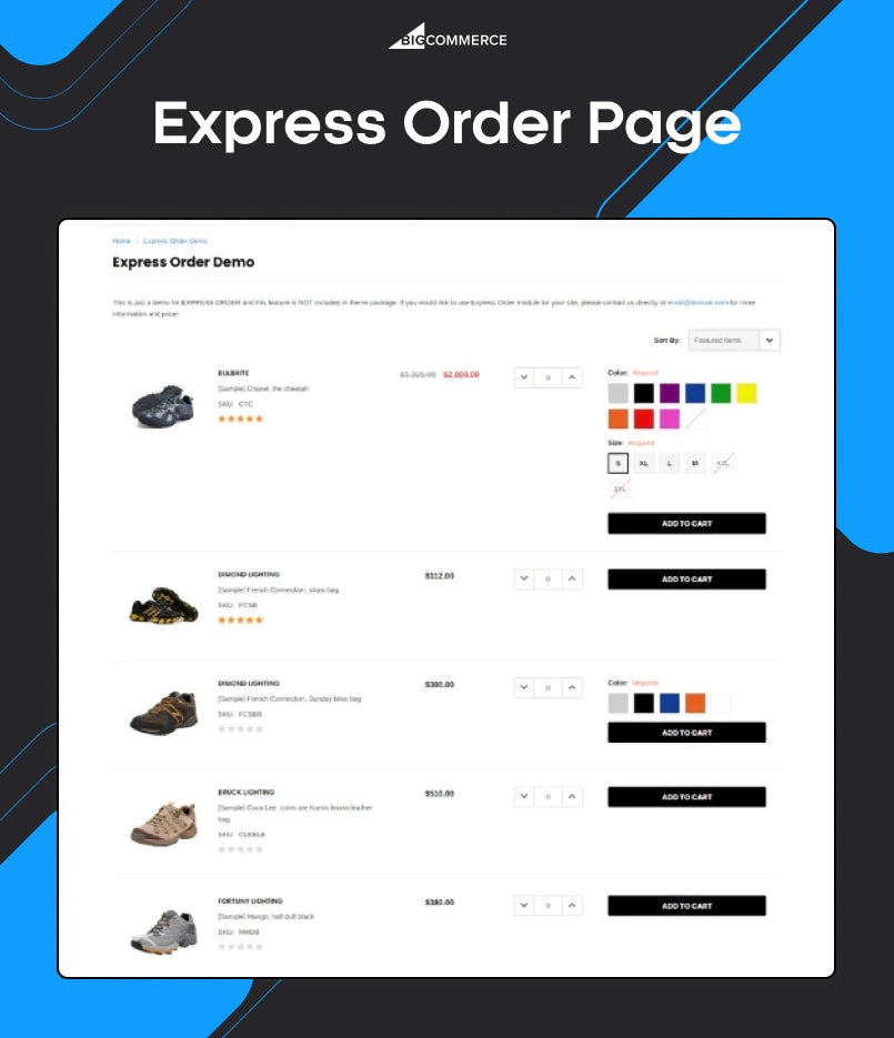 BigCommerce Add-on: Express Order Form