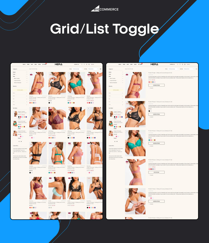 BigCommerce Add-On: Grid and List View