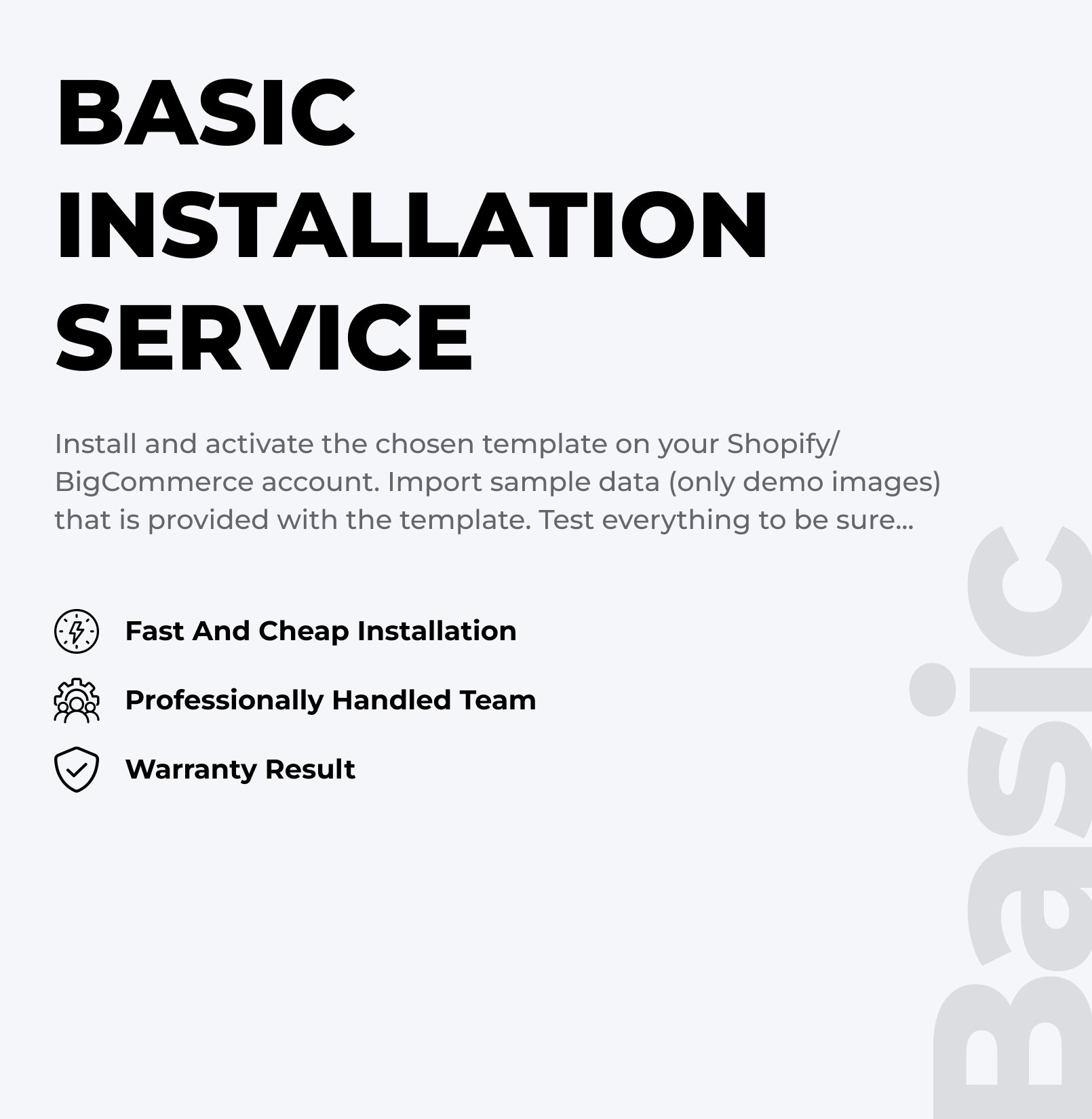 Basic Installation Service | Full Setup for Your Ecommerce Template - Shopify and BigCommerce