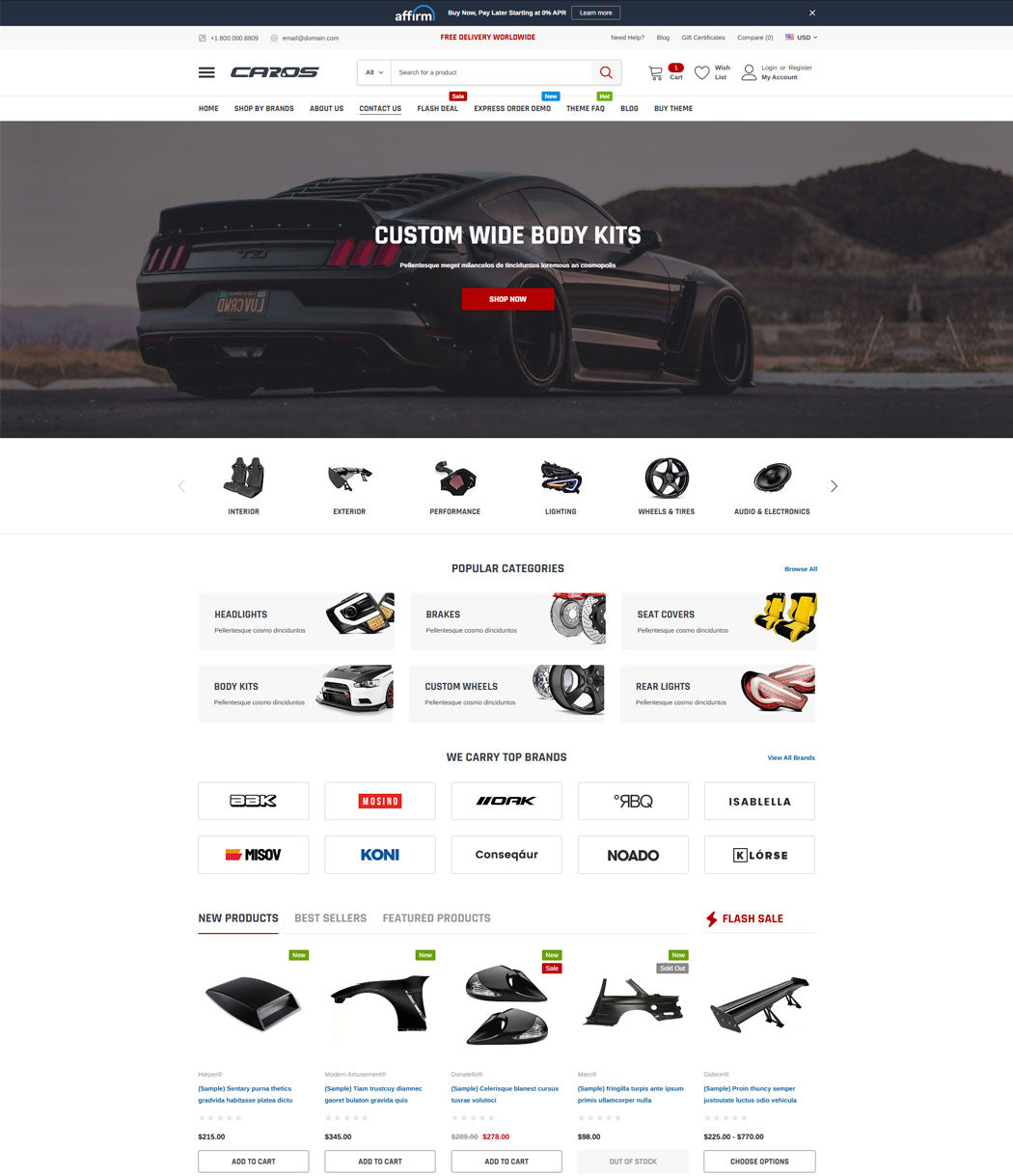 Caros Bigcommerce - Auto Parts