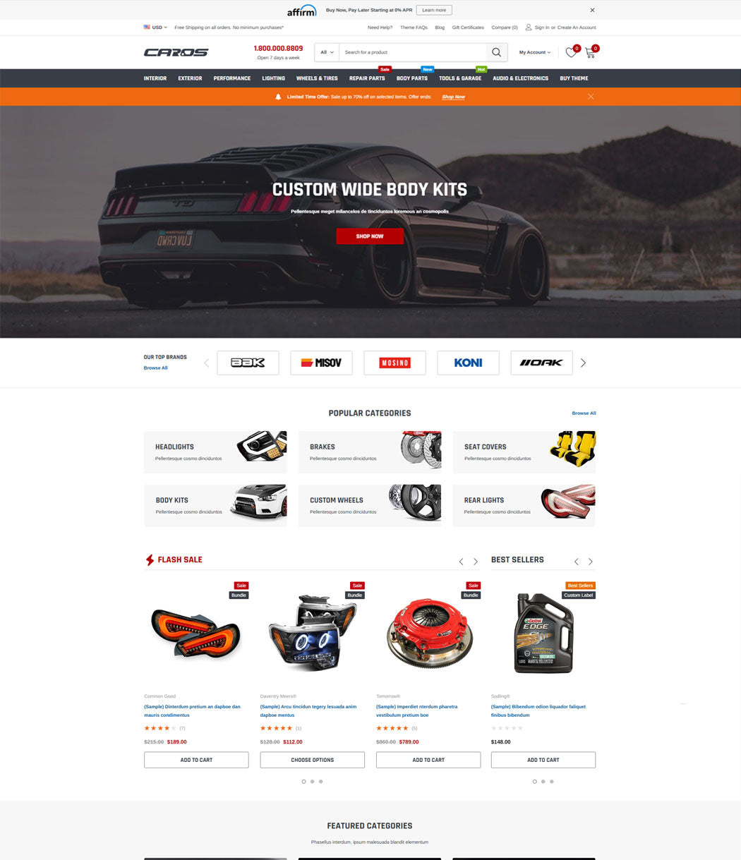 Caros Bigcommerce - Automotive