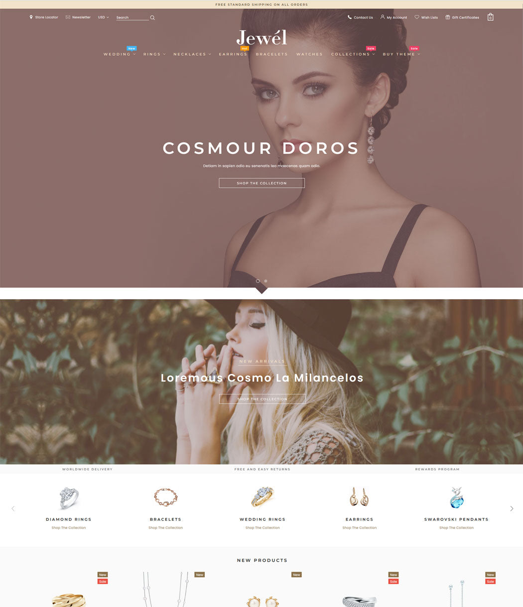 Jewel Default - Jewelry & Accessories BigCommerce Stencil Theme